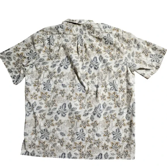 Reyn Spooner Hawaiian Floral Button Down Short Sleeve Shirt 2XL Coastal Beach - Picture 2 of 7